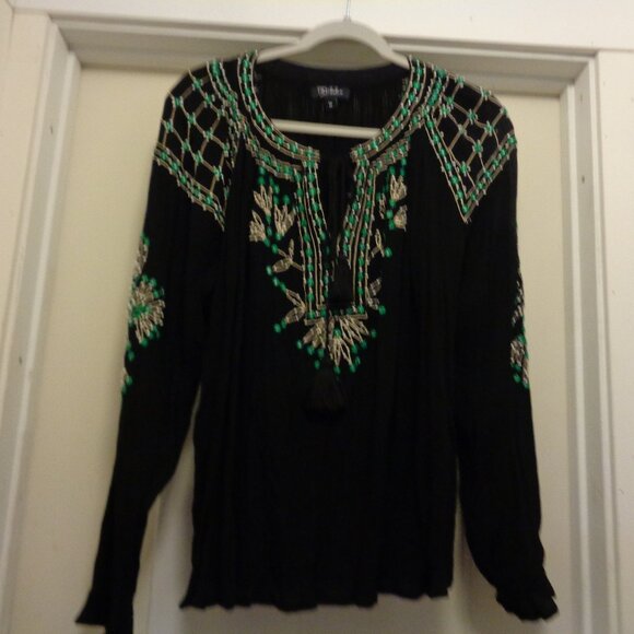 BEADED BOHO BEAUTIFUL GIRL BLOUSE BY RD KOKO M - Picture 1 of 6